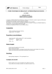 Composition Propriétés et caractéristiques Mode d`emploi