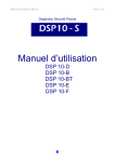 DSP &ndash;10 Manuel d`utilisation DSP10 - S
