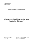Comment utiliser l`imagination dans la cr&eacute;ation litt&eacute;raire?