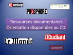 Ressources documentaires Orientation disponibles au CDI