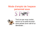 Mode d`emploi de l`espace personnel sous