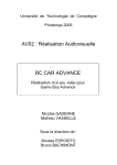 AV02 : Réalisation Audiovisuelle RC CAR ADVANCE