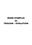 MODE D`EMPLOI de TRAVIAN – EVOLUTION