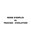 MODE D`EMPLOI de TRAVIAN &ndash; EVOLUTION