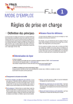 FICHE 1 RÈGLES DE PRISES EN CHARGE - 134 Ko