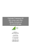 Centrale Freewave 64 (64 zones sans fils) Mode d`emploi et