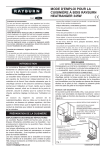 MODE D`EMPLOI POUR LA CUISINIÈRE À BOIS RAYBURN