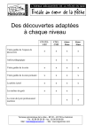 Propositions d`activit&eacute;s