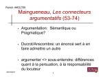 Pragmatique du lexique et connecteurs argumentatifs