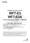 WFT-E3 & E3A Instruction Manual for Use With EOS 50D (F)