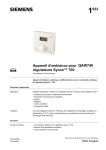 1633 Appareil d`ambiance pour r&eacute;gulateurs Synco&trade; 700 QAW740
