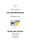 LETTRES MODERNES GUIDE DES ETUDES