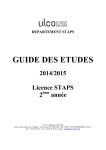 Guide des études Licence 2 - Université du Littoral Côte d`Opale