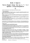 Mode d`emploi Vario-Kugel-Snap vks-sg 1,7 / 2,2 Sphère