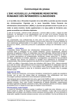 Communiqu&eacute; de presse L`EHC ACCUEILLE LA PREMIERE