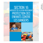 Section 16 Protection des enfants contre les dangers