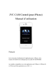 JVC CAM Control (pour iPhone) Manuel d`utilisation