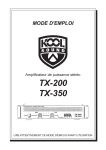 mode d`emploi tx-200 tx-350