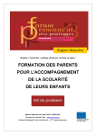 formation des parents pour l`accompagnement de la scolarité de