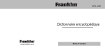 Dictionnaire encyclop&eacute;dique - Franklin Electronic Publishers, Inc.