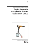 Fiche technique Godet de poudre pour OptiSelect GM03