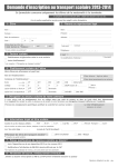 Demande d`inscription au transport scolaire