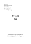BULLETIN DE LIAISON n°22 2009