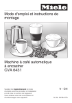 Mode d`emploi et instructions de montage Machine à café
