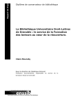 rapport de stage: la bibliothèque universitaire droit-lettres