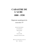 CADASTRE DE L`AUBE 1800 - 1930 - Histoire du cadastre français