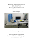 Mode d`emploi JEOL 6510 LV