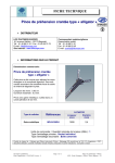 FICHE TECHNIQUE Pince de pr&eacute;hension crant&eacute;e type &laquo; alligator &raquo;