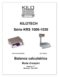 KILOTECH Série KRS 1000-1530 Balance calculatrice