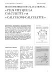 Deux ensembles de calcul mental