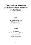 Conclusions LELEU 2004 - Procès Leleu / Pharmatic