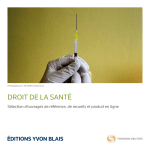 DROIT DE LA SANTÉ - Éditions Yvon Blais