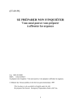 SE PRÉPARER NON S`INQUIÉTER - Publications du gouvernement