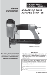 AGRAFEUSE POUR AGRAFES ÉTROITES Manuel d`utilisation