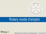Rotary mode d`emploi - Rotary District 1670