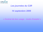 Réunion Régionale du 14 septembre 2006