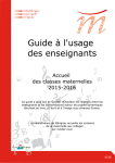 Télécharger le Guide Enseignants des classes maternelles en PDF