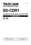 TASCAM SS-CDR1 Owner`s Manual