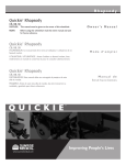 Manual de usuario Quickie® Rhapsody