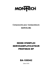 mode d`emploi servoamplificateur profibus dp ba-100042
