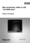 Mini projecteur vidéo à LED "LB-3500.mini" Mode d`emploi