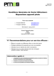 Conditions g&eacute;n&eacute;rales de r&eacute;paration PM2S