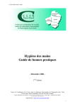 Hygiène des mains Guide de bonnes pratiques - CLIN Paris-Nord