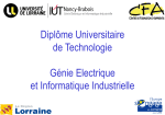 Dipl&ocirc;me Universitaire de Technologie G&eacute;nie Electrique et