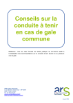 Conseils sur la conduite à tenir en cas de gale commune