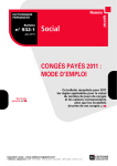 Prise des cong&eacute;s